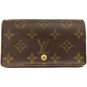 Cartera Louis Vuitton Marrón Monograma Porte Monnaie Billetes Caja Fuerte Plegable  - Imagen 1 de 9