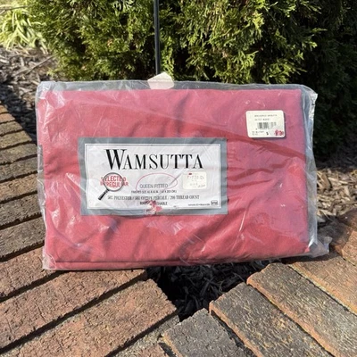 NEW Vintage Wamsutta 50/50 Queen Fitted Sheet Selected Irregular Red NIP NWT - Image 1 of 4