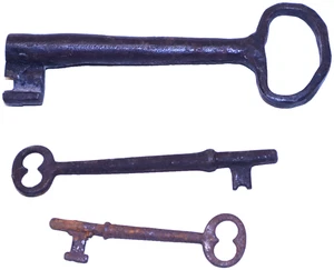 Lote vintage de 3 llaves esqueleto - Imagen 1 de 3