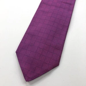 Corbata Brooks Brothers Makers 100 % seda para hombre geométrica púrpura rosa 57 pulgadas - Imagen 1 de 8