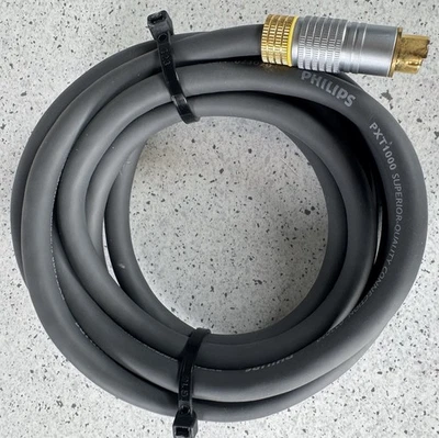 Phillips S-Video Cable 24K Gold Plated Connectors 6 Ft Long PTX1000 - Image 1 of 4