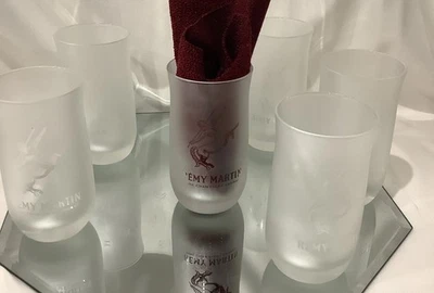 Remy Martin Fine Champagne Cognac 3.5” Frosted Glass Shot Glasses - Set of 6 - Image 1 of 4