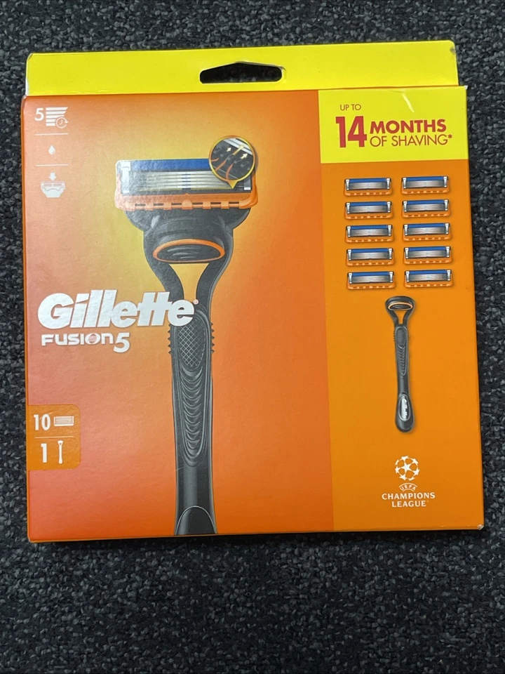 Gillette Fusion5 Razor with 10 Refill Blades + 1 Handle 100% ORIGINAL ⭐⭐⭐⭐⭐