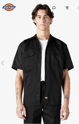 Lot of 3 - XL Dickies Mens Short Sleeve Work Shirt Work Wear - D1574 New - Black - Image 1 of 4
