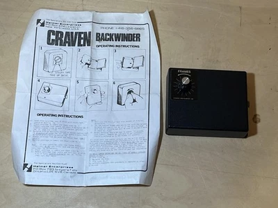 老式Craven Instrument Co回绕机相机胶片缠绕机框架表盘手册 — 第 1/4 张图片