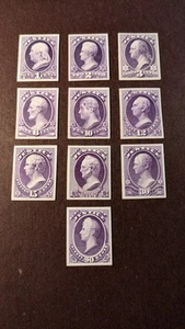 U.S. Official Stamps #025-34p(4) Justice card proofs complete VFLH - Picture 1 of 1