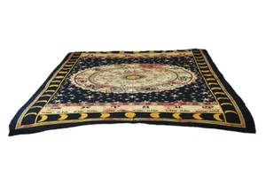 AamiraA Black Sun Sign Mandala Tapestry Bohemian Wall Hanging Throw Dorm Decor - Picture 1 of 9