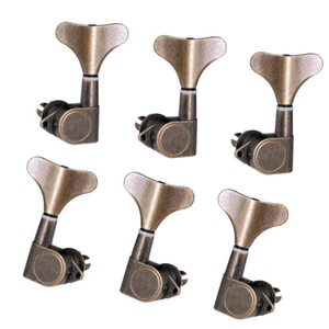 6 Stück Bass Stimmwirbel Schlüssel Maschinenkopf Tuner für Bass Bronze 3R3L, Zink - Bild 1 von 10