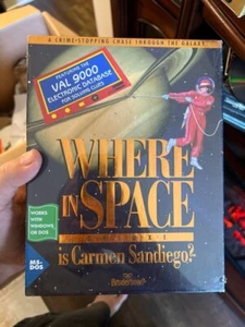 #0025 Where in Space is Carmen Sandiego Big Box DOS Game Vintage NIB Sealed - Picture 1 of 2