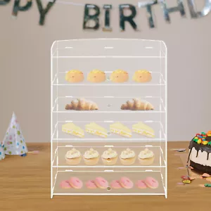 5 Ebenen Acryl Vitrine Regal Staubdicht Vitrinenhalter für Verkauf Display - Bild 1 von 21
