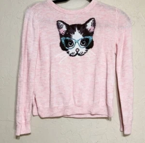 Girl's Children's Place Light Pink Cat Sweater. Size XL (14) - Picture 1 of 3