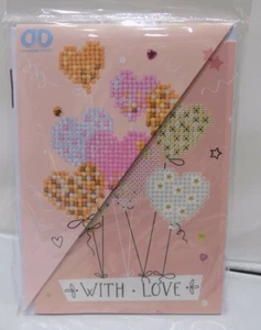 GREETING CARD BIGLIETTO AUGURI DIAMOND DOTZ DDG.016 " LOVE BALOONS " - Picture 1 of 1