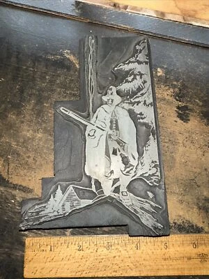 Printing Block “ Pilgrim Hunting “ See Photos!! - Image 1 of 4