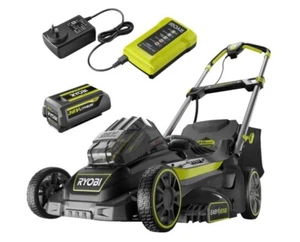 Ryobi 36V 18" Brushless Cordless Electric Lawn Mower + 4.0ah Battery Charger Kit - Picture 1 of 11