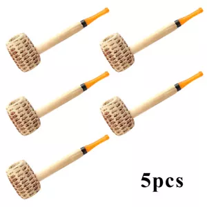 5 Stck. Gebogenes Bit Maiskolbenrohr Lackiert Gelb Gebogener Stamm Corncob Tabakrohr - Bild 1 von 10
