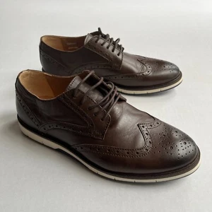 Jones Bootmaker Shoes Lingfield Brogue Oxfords Mens 8.5 US 42 EU Brown Leather - Picture 1 of 13