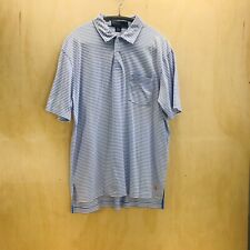 Polo Ralph Lauren Men’s Polo Shirt Sz Large Blue-White Striped 100% Pima Cotton