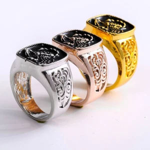 Overbearing Scorpion Ring Alloy Gift Size 6-13 Full Face Square Ring COOL - Picture 1 of 12
