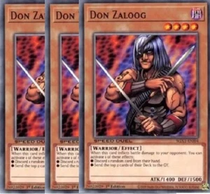 Yugioh - Don Zaloog x 3 - 1st Edition NM - Free Holographic Card - Picture 1 of 1