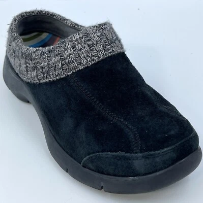 Tamancos femininos Dansko Eartha Mule tamanho 36/5.5 camurça preta casual sapatos - Imagem 1 de 4