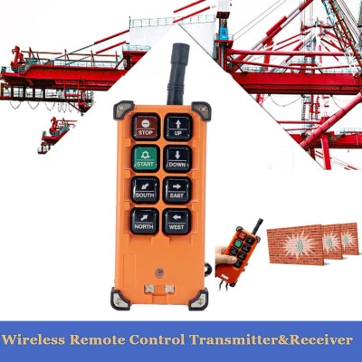 Transmitter & Receiver Hoist Crane Radio Wireless Industrial Remote Control