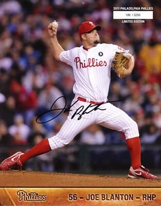 Joe Blanton Autographed 2011 8x10 Phillies Phan Photo - Picture 1 of 3