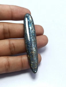 65.50 Carat Natural Blue Kyanite Cabochon Shape Oval Loose Gemstone 12x69x6 mm - Picture 1 of 6
