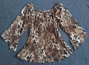 Vintage 90s Y2K Cheetah Leapord Print Flowy Volup Plus Size XL-3X Glittery Fairy - Picture 1 of 11