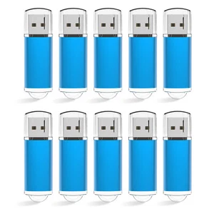 Kootion 10 Stück 16GB USB 2.0 Metal Speichermedien USB Sticks Flash Memory Blau - Bild 1 von 12
