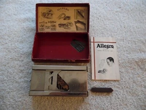 VINTAGE Old SWISS MADE ALLEGRO GILLETTE BLADE SHARPNER BOX SWITZERLAND RARE - Picture 1 of 12
