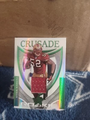 2007crusade football leaf rc-29 donruss patrick willis /250 game worn jersey - Image 1 of 3