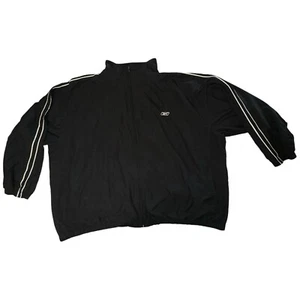 REEBOK 4X Track Jacket Men’s Zipper Black with White Stripes EUC - Picture 1 of 11