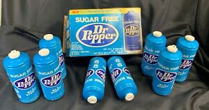 Ultra Rare 8 Pack Test Market Blue Sugar Free Dr. Pepper Cans w/ Resealable Lid