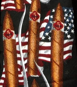Van Heusen Cigars and Flags Silk Designer Special Ties Men Dress Neck Tie - Picture 1 of 4