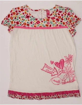 Camiseta Top DESIGUAL Niñas Gráfico 9-10 Años Blanco Floral Viscosa MR02 Foto 1 de 4