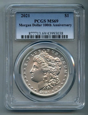 2021 Morgan Silver Dollar PCGS MS 69 - Image 1 of 4