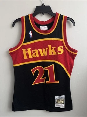 Atl Hawks Dominique Wilkins Mitchell & Ness 1986-1987 auténtico tamaño pequeño Foto 1 de 4