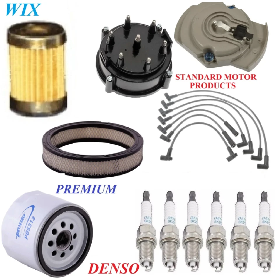 Kit de afinación filtros tapa rotor cables enchufes para Oldsmobile Cutlass L6 4,1 L 1975 Foto 1 de 1