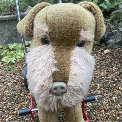 Vintage Merrythought Terrier Dog Push Along Ride On Baby Walker Plush Toy - Image 1 of 4