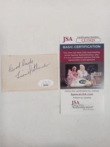 Lionel Stander Actor Americano Corte Firmado JSA -# - Imagen 1 de 4