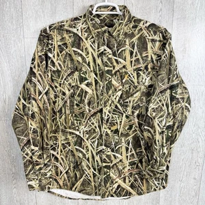 Browning Mossy Oak Shadow Grass Blades Large Long Sleeve Button Down Camo Shirt - Picture 1 of 11