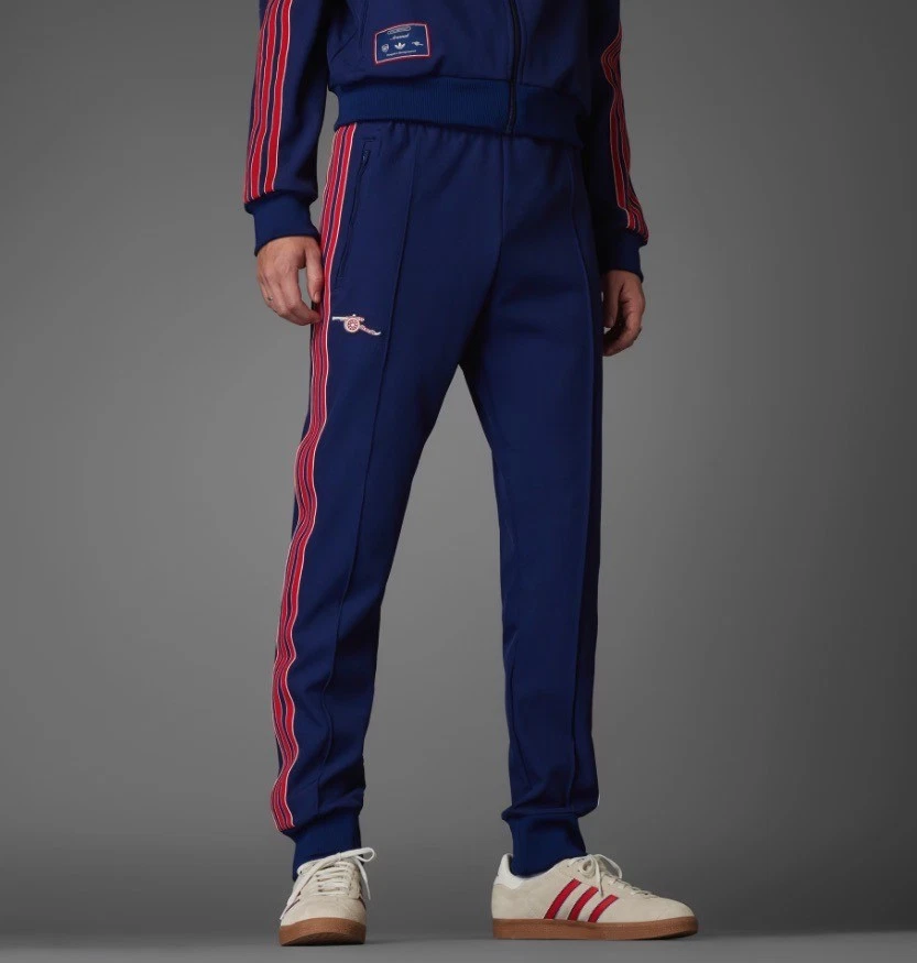 Adidas Arsenal Terrace Icons Track Pants Blue Red Navy JF0545 Mens Size M Medium