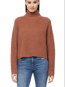 Suéter 360 Cashmere Kayla Cuello Simulado 100% Cachemira Caramelo Talla Pequeña Para Mujer’s - Imagen 1 de 11