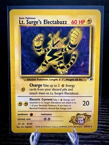 Lt. Surge's Electabuzz 27/132 Rare Gym Heroes Pokémon TCG Card NM - Picture 1 of 2