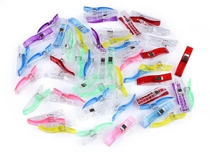 50 pinzas de tela coloridas largas pinzas de costura estrechas Wonderclips 12x56 mm - Imagen 1 de 3