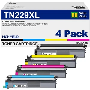 Kasety z tonerem TN229XL 4-pak do Brother HL-L3220cdw MFC-L3720cdw L3780cdw - Zdjęcie 1 z 2
