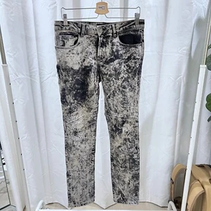 Forever 21 Men Abstract Gray Skinny Denim Jeans Pants - Picture 1 of 5