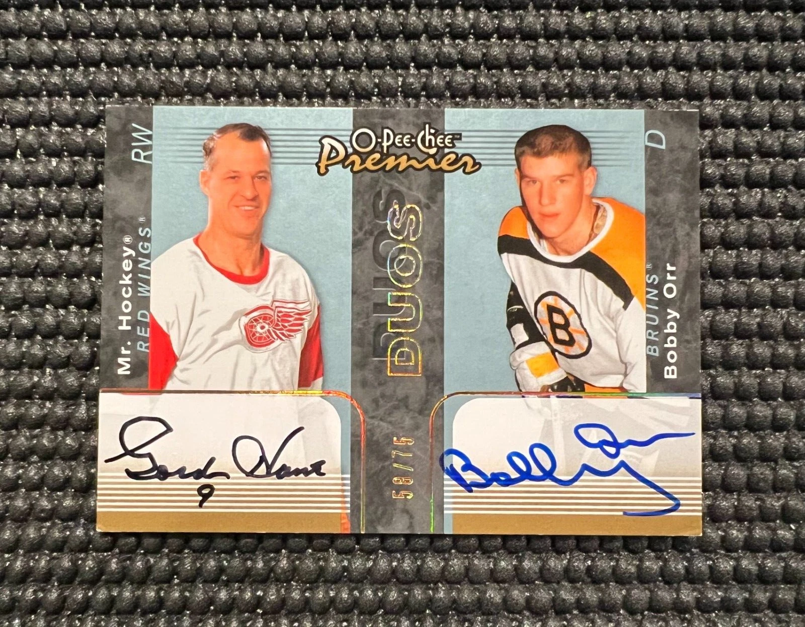 2007-08 OPC Premier Gordie Howe & Bobby Orr Dual Auto Autograph /75