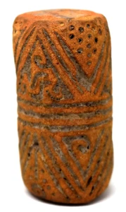 Ancient Pre Columbian Aztec Cylindrical Stamp/Seal - Picture 1 of 6