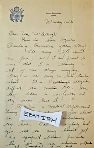 Letter Camp Barkeley TX 1940. Tercer pelotón Mc Collough aguilar de Mike Scarofrotts - Imagen 1 de 2